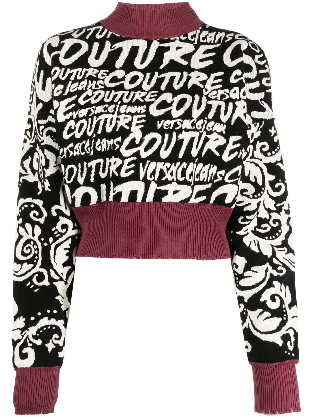 

Versace Jeans Couture Brush logo-print jumper - Black