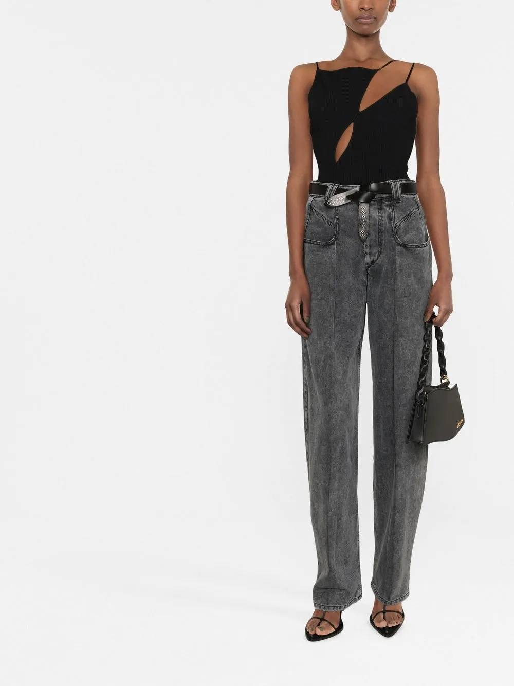 Isabel Marant High rise Pleated Jeans In Black ModeSens