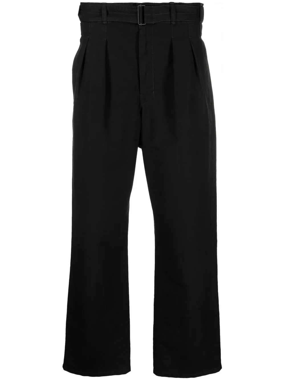 

Lemaire pantalones anchos con cinturón - Negro