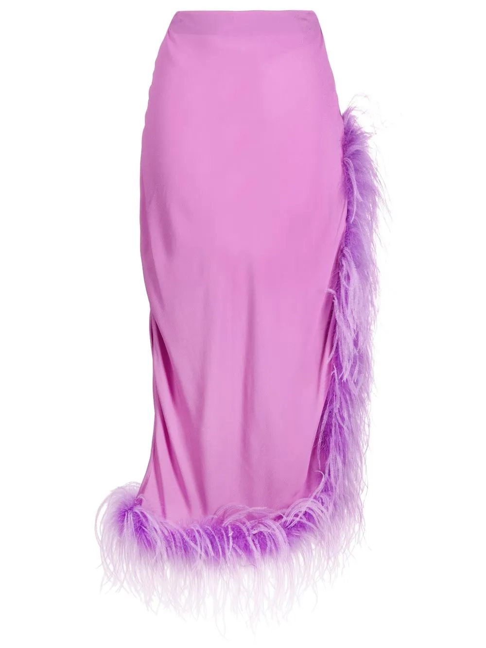 

Giuseppe Di Morabito feather-trimmed midi skirt - Purple