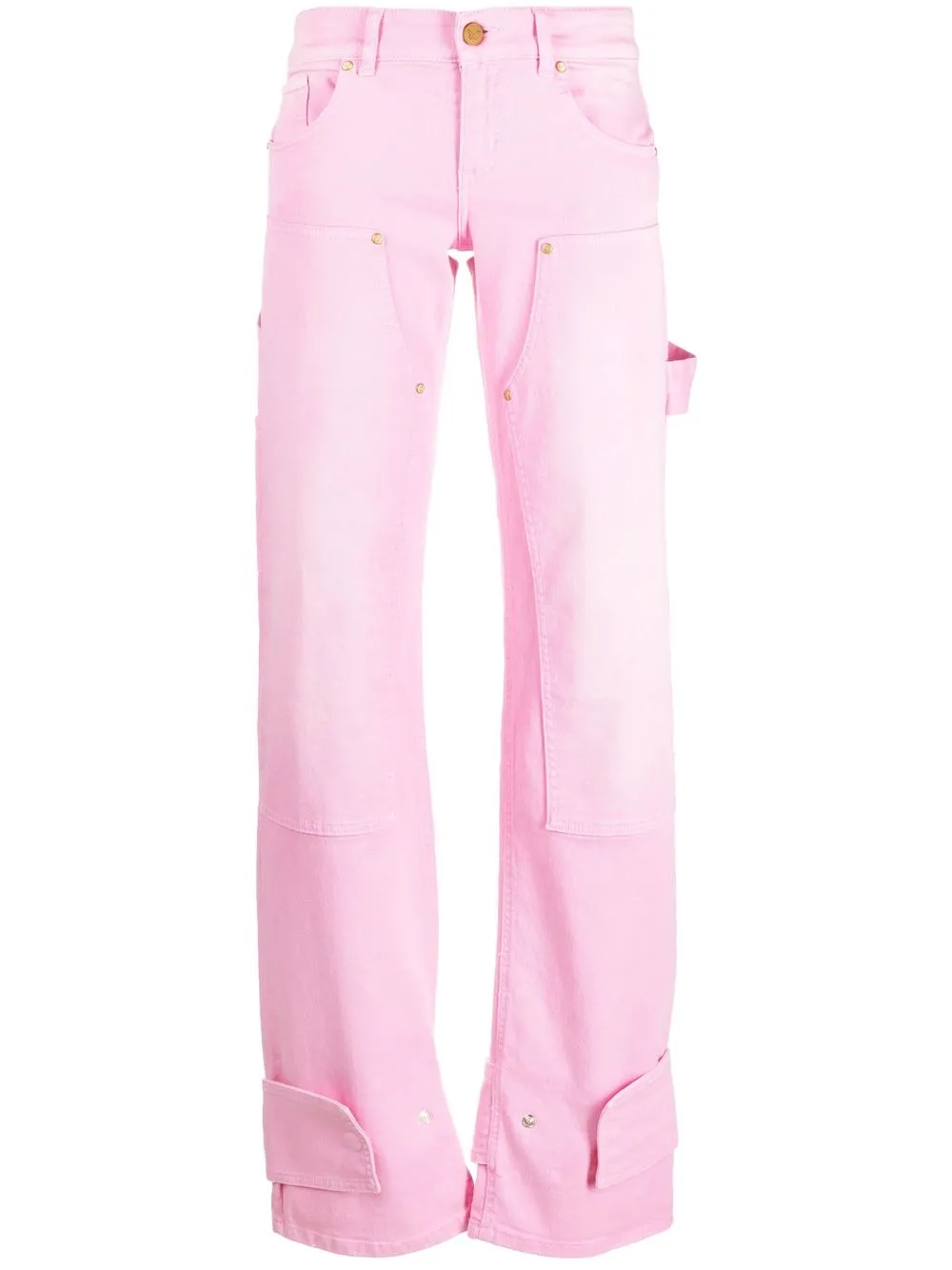 

Blumarine pantalones rectos con tiro bajo - Rosado