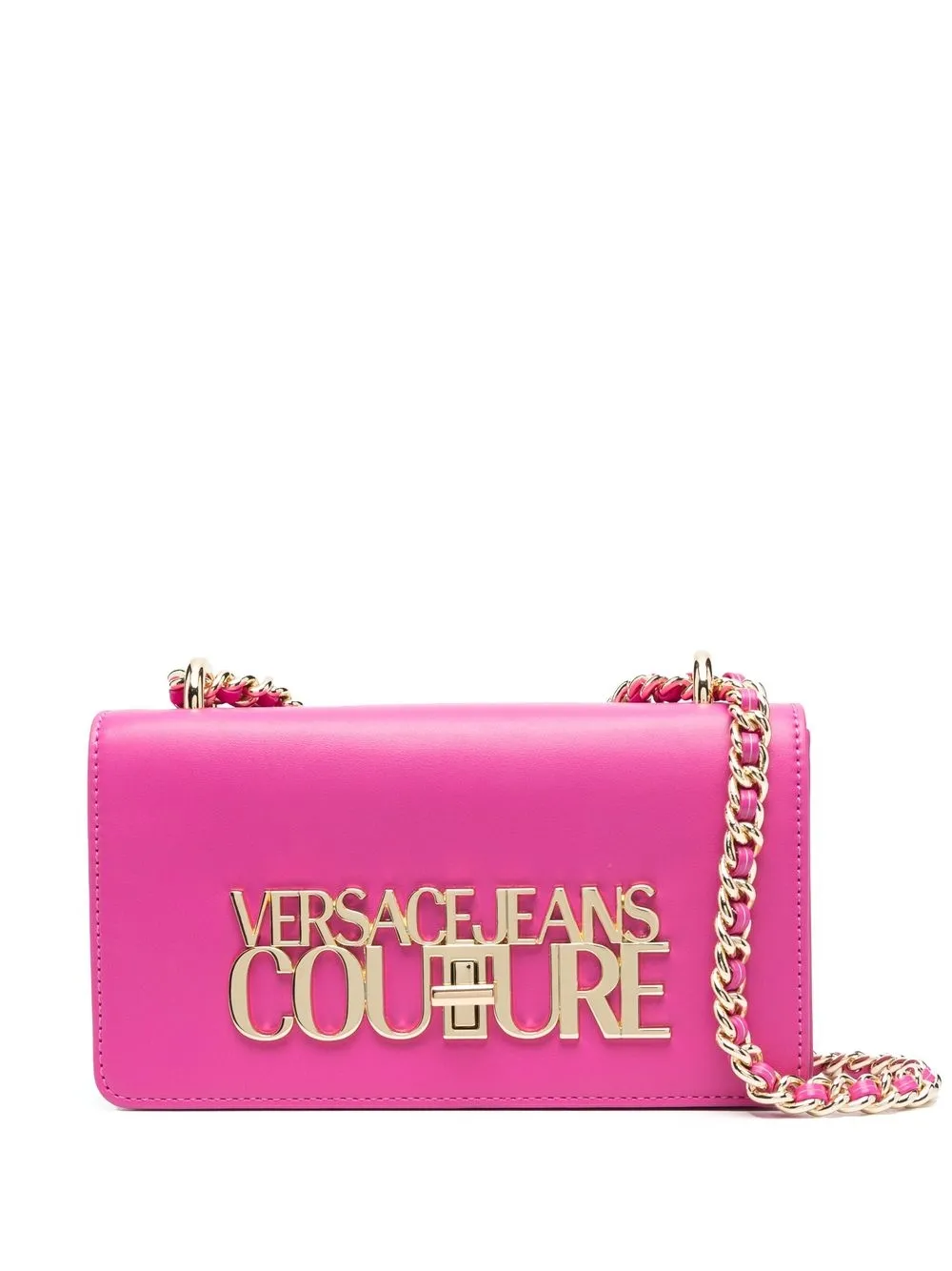 

Versace Jeans Couture bolsa crossbody con placa del logo - Rosado