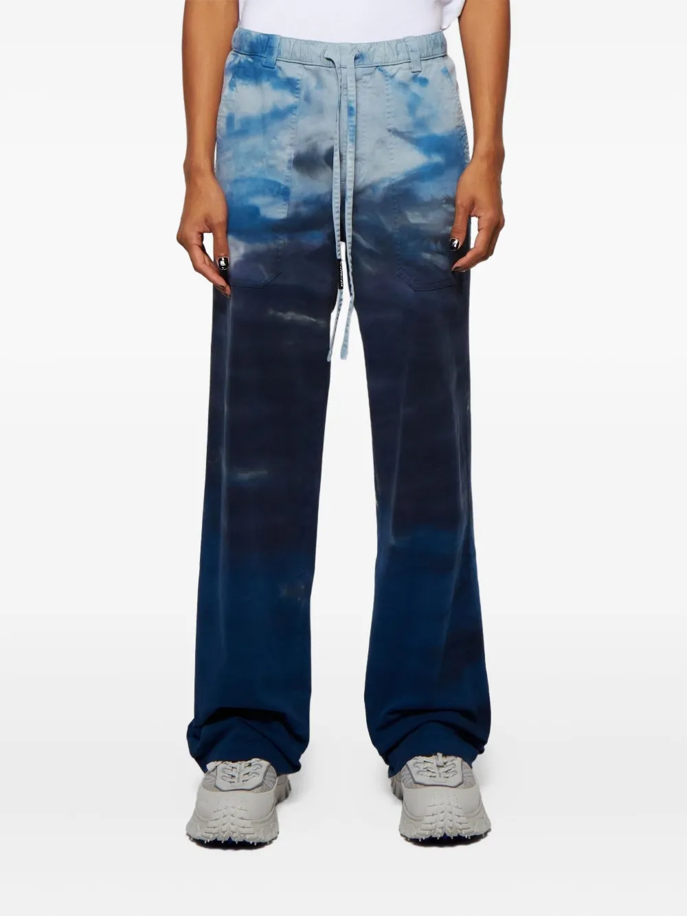 Nahmias Drawstring Wide-leg Trousers In Blue