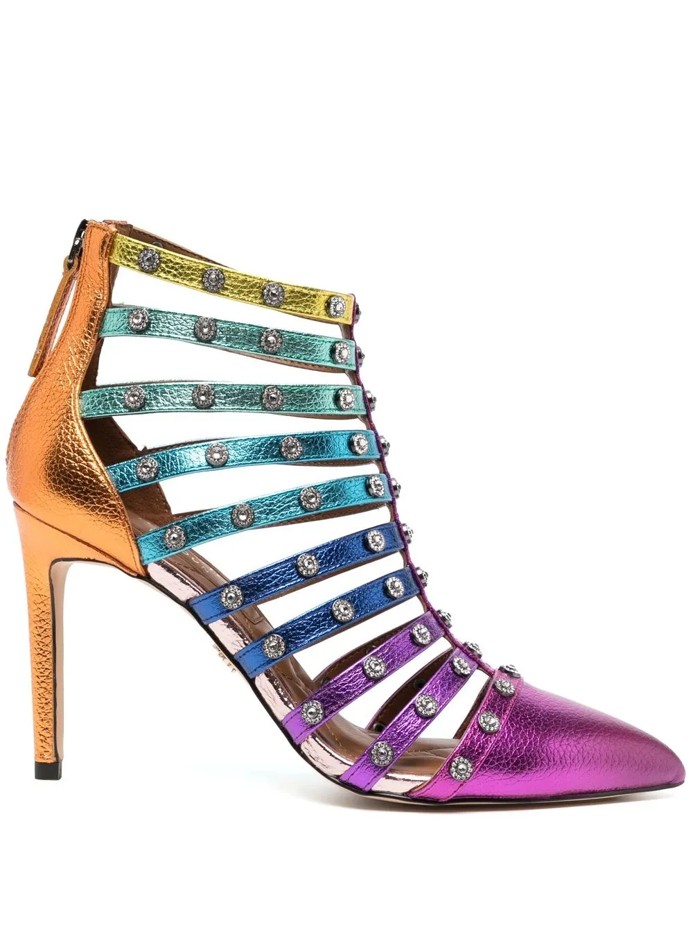 

Kurt Geiger London Octavia metallic caged sandals - Multicolour