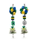 Amir Slama Brazil drop earrings - Multicolour