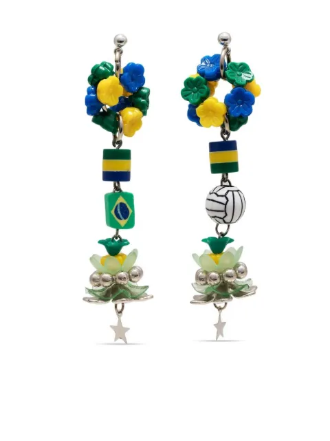 Amir Slama Brazil drop earrings