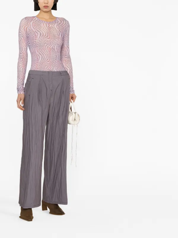 OUR LEGACY Serene Crinkled Trousers | Purple | FARFETCH