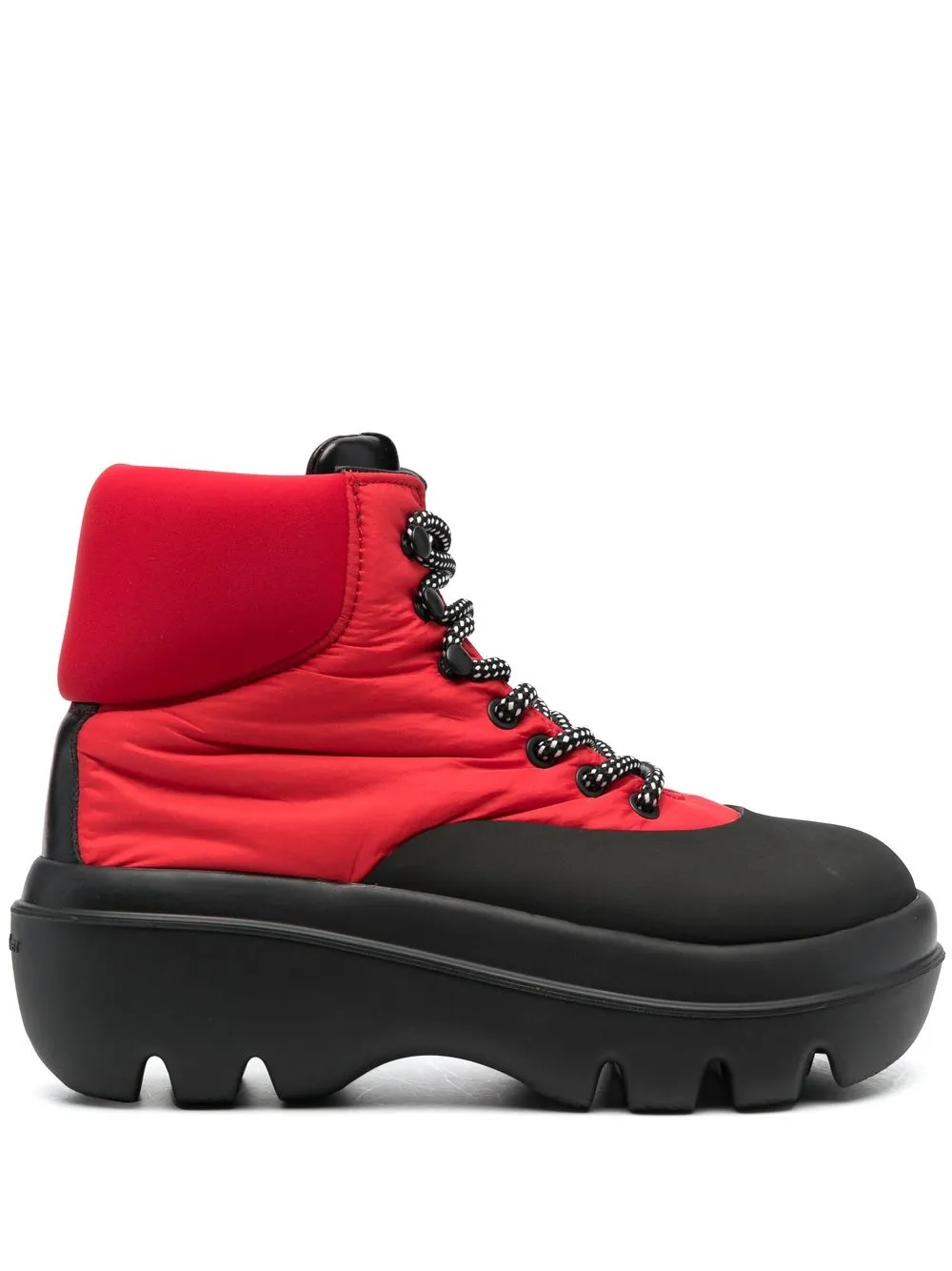 

Proenza Schouler botas con agujetas y diseño color block - Rojo