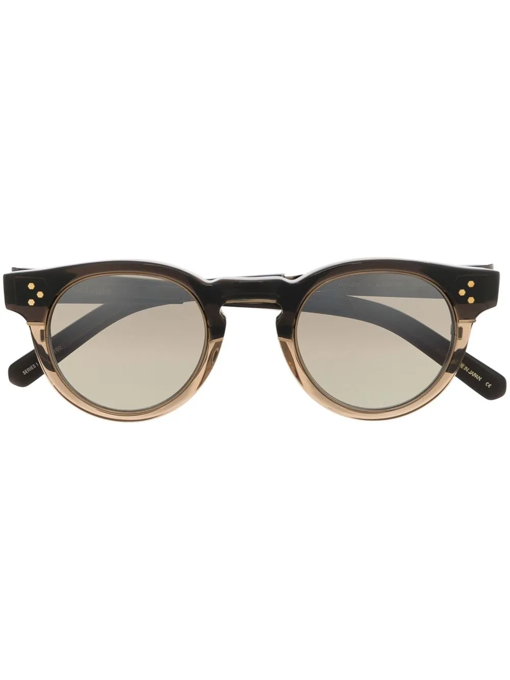 

Garrett Leight lentes de sol con efecto degradado y armazón redonda - Negro