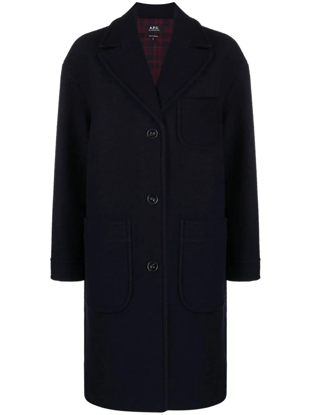 

A.P.C. abrigo con botones - Azul