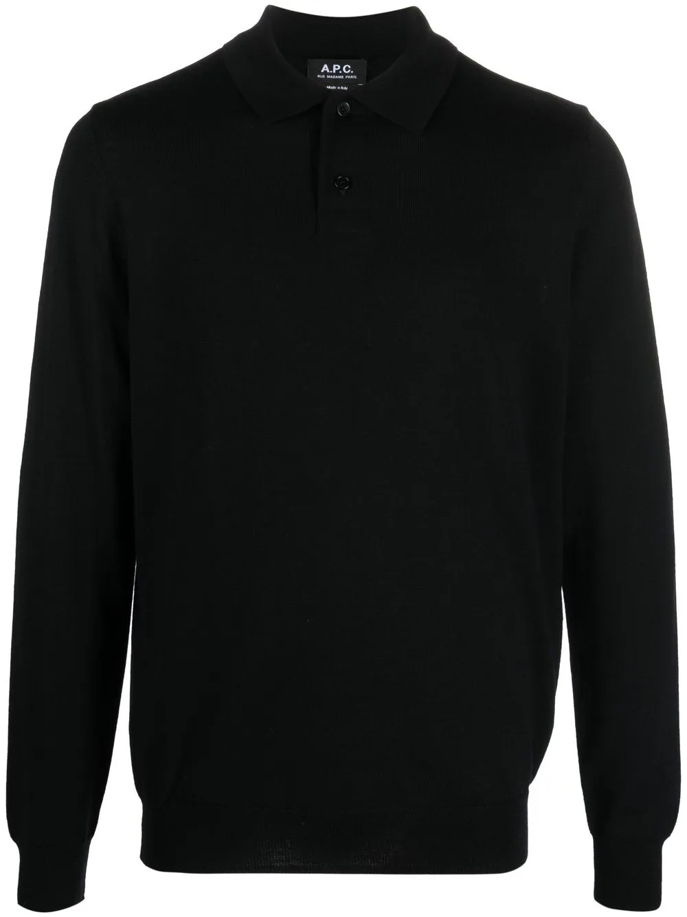 

A.P.C. wool polo-collar jumper - Black