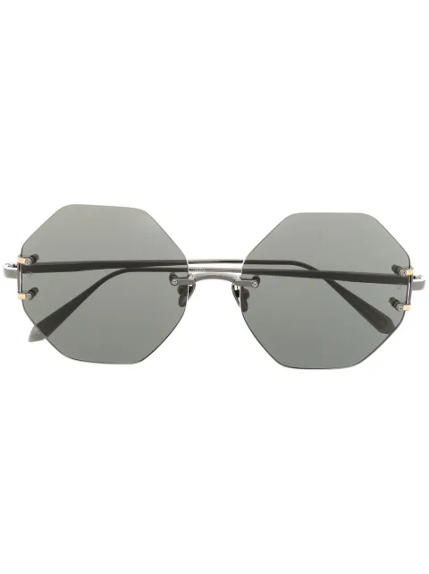 Linda Farrow Aurua round-frame sunglasses
