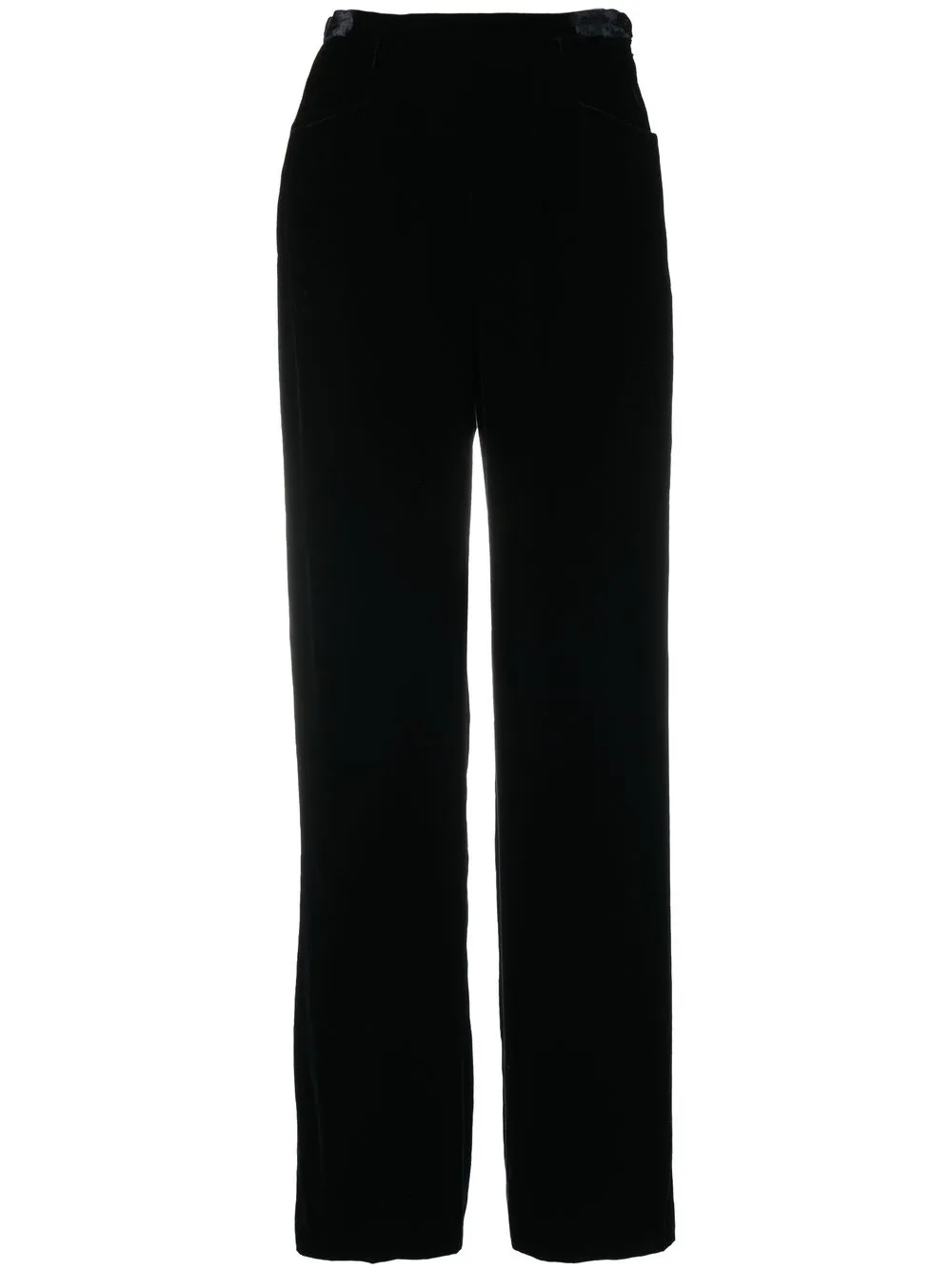 

Giorgio Armani Pre-Owned pantalones de terciopelo anchos 1990 - Negro