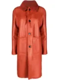 Yves Salomon reversible lambskin coat - Red