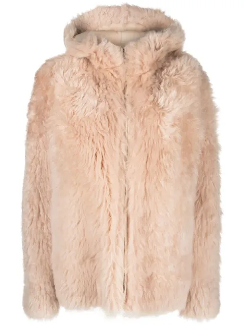 Yves Salomon zip-up shearling coat