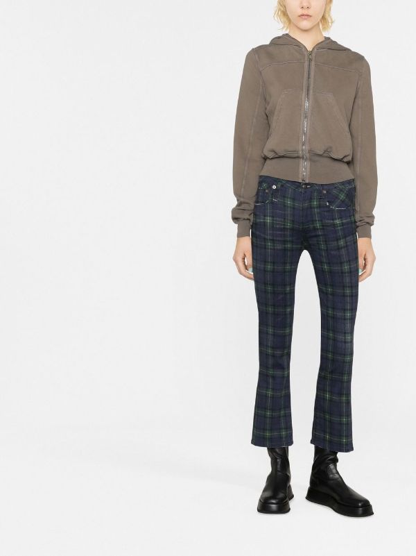 R13 tartan check slim fit Jeans Farfetch