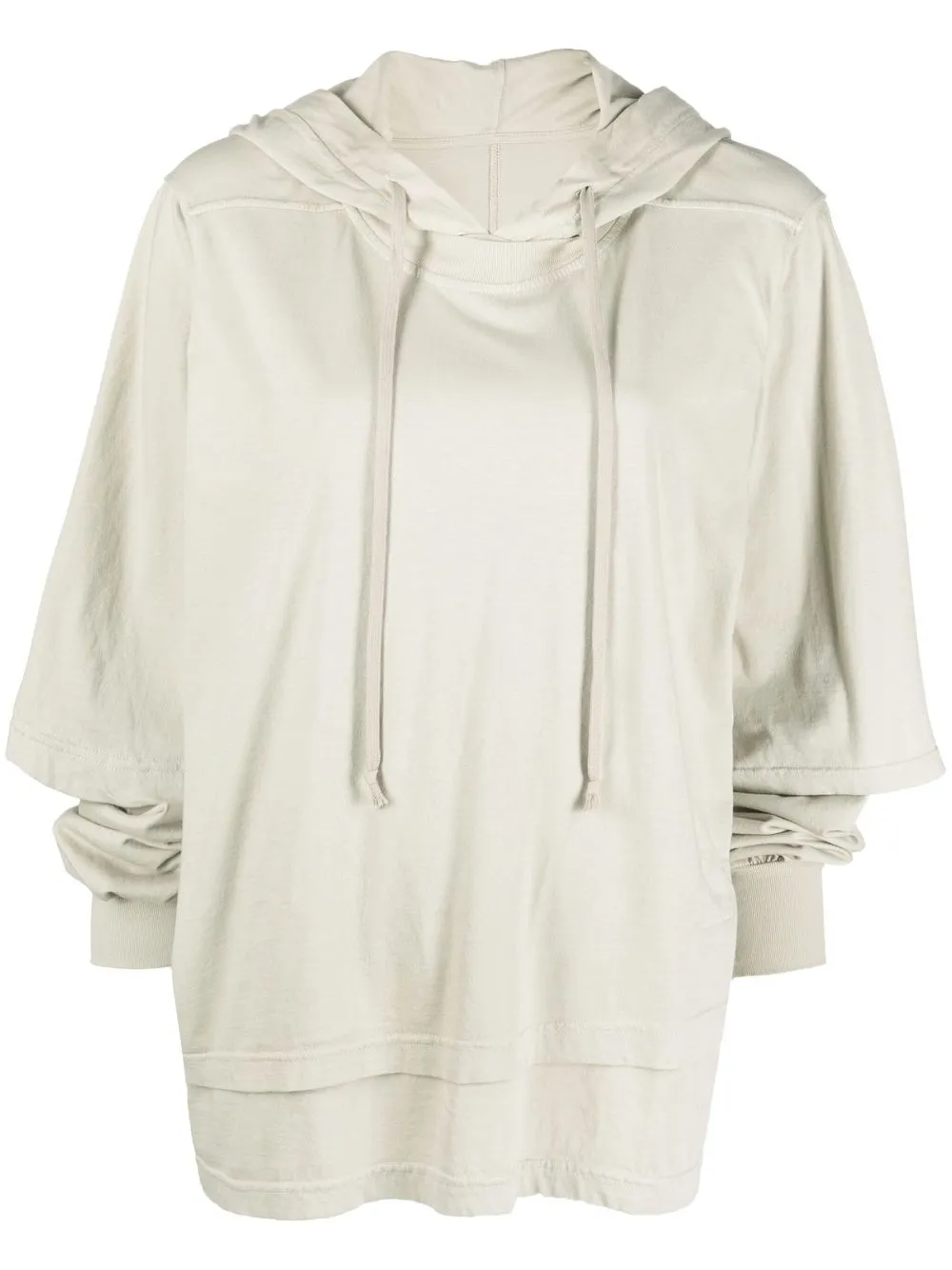 

Rick Owens DRKSHDW hoodie con mangas a capas - Neutro