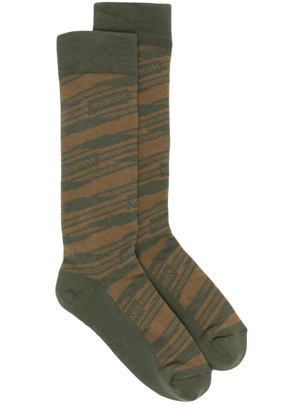 

Isabel Marant striped logo-embroidered socks - Green