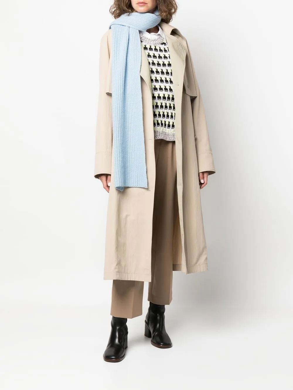 Windsor Knitted Wrap Cashmere Scarf Farfetch