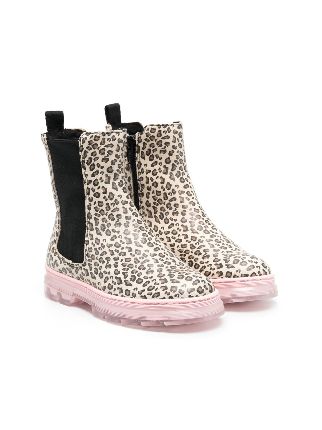 Kids on sale leopard boots