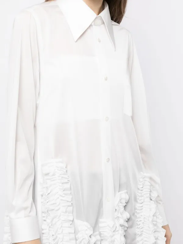 COMME des GARÇONS ラッフルデザイン長袖シャツ XS