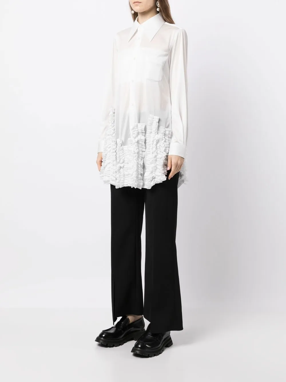 COMME DES GARÇONS RUFFLE-APPLIQUÉ SHIRT 