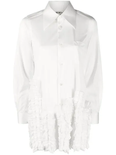 Comme Des Garçons ruffle-appliqué shirt white | MODES