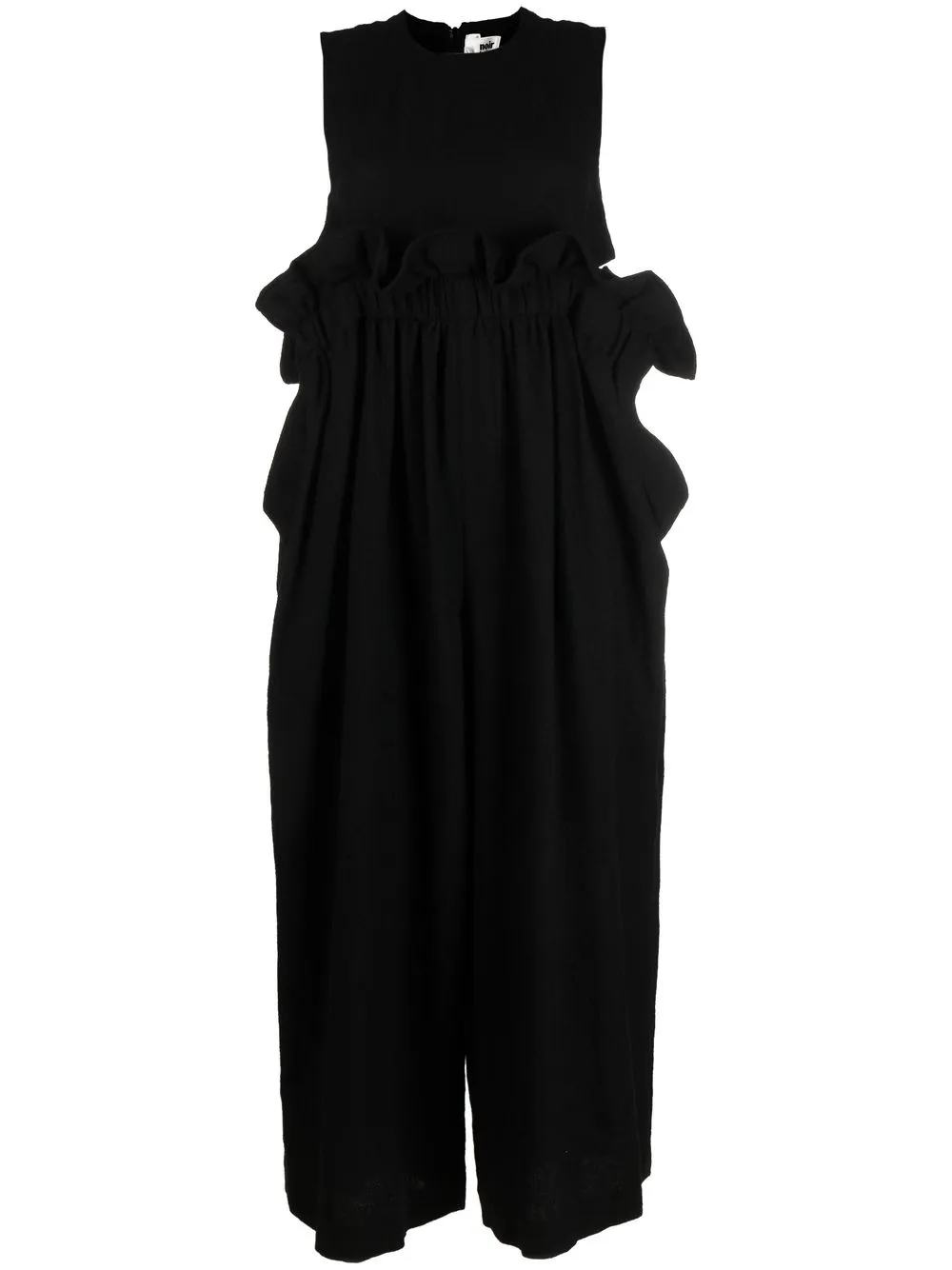 

Comme Des Garçons Noir Kei Ninomiya jumpsuit fruncido sin mangas - Negro