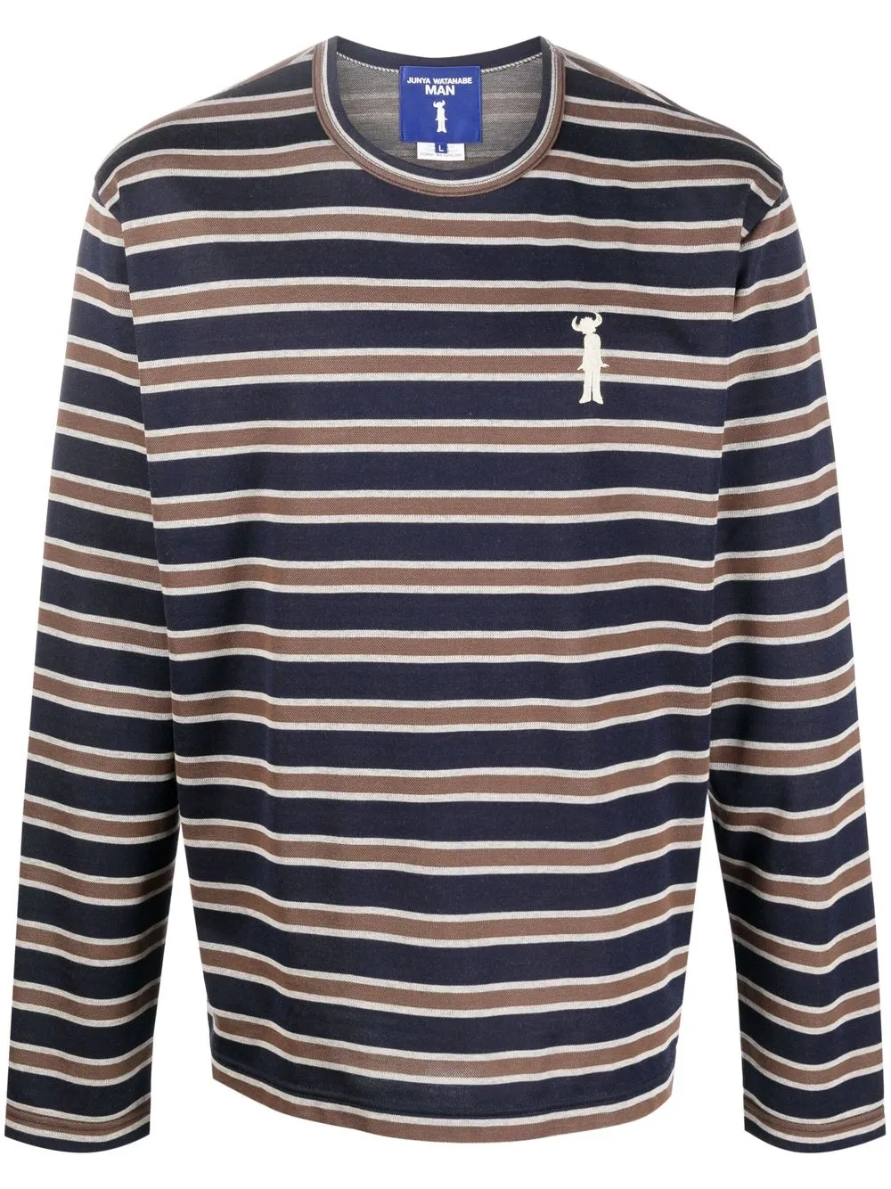 

Junya Watanabe MAN striped crew-neck sweatshirt - Brown