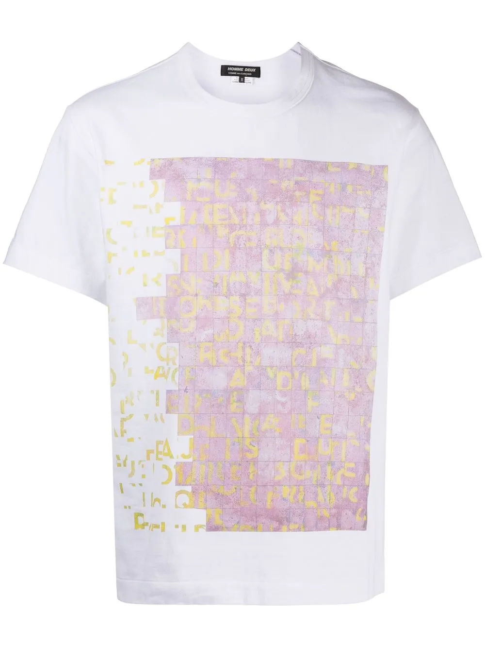

Comme Des Garçons Homme Deux Geometry graphic-print T-shirt - White