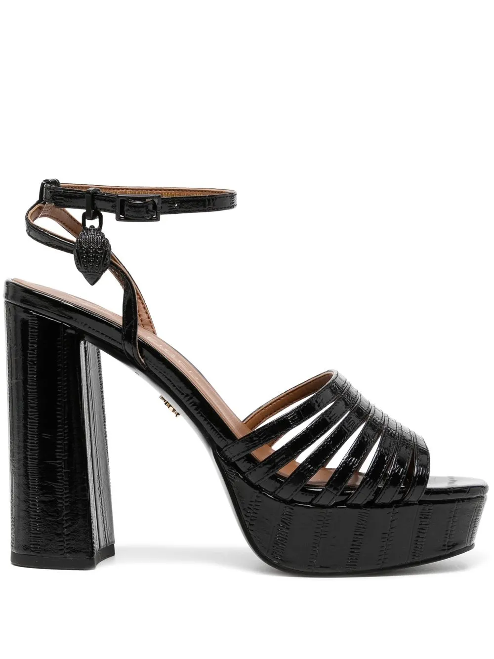 

Kurt Geiger London Pierra leather platform sandals - Black