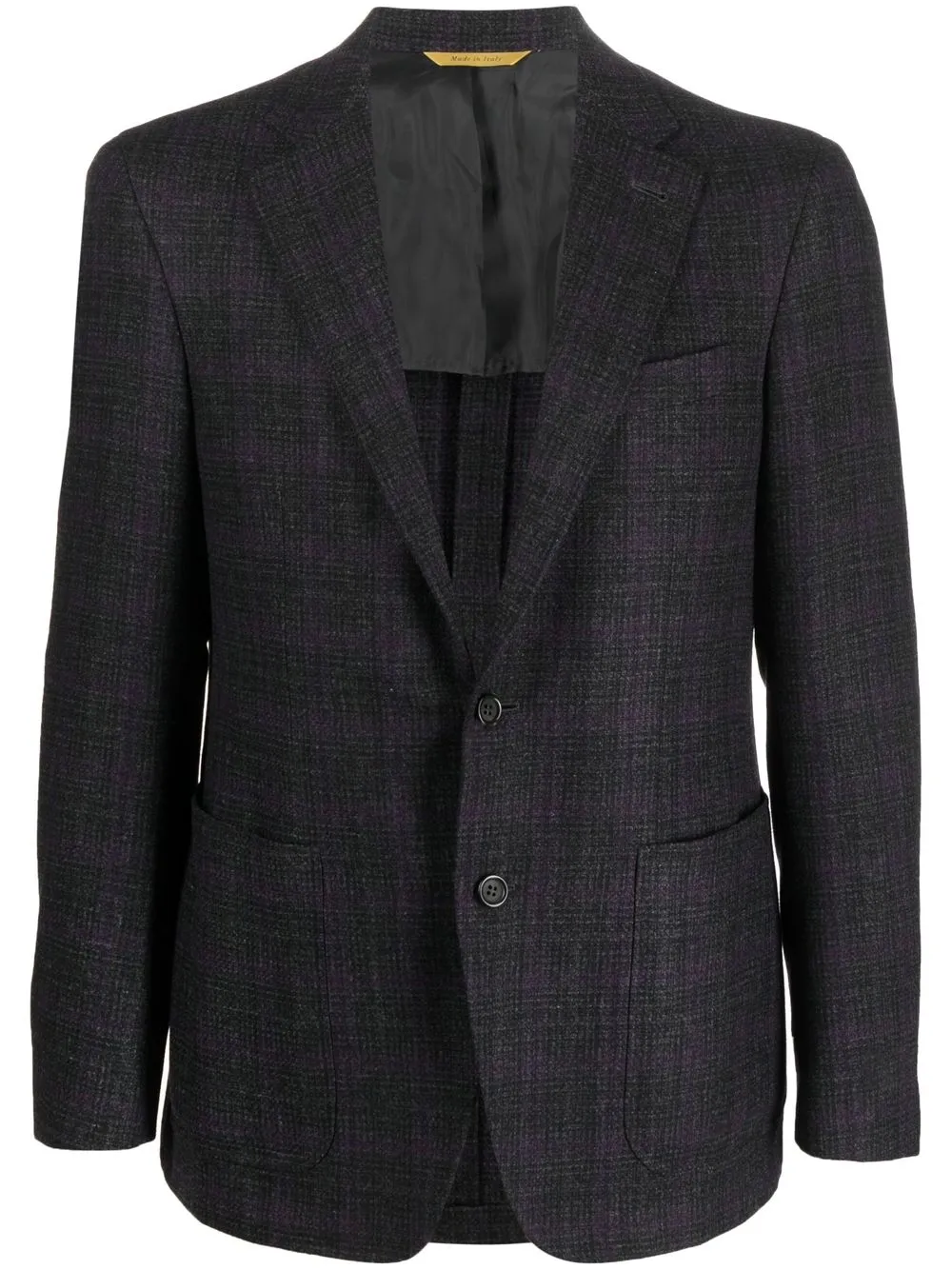 

Canali checked single-breasted blazer - Black