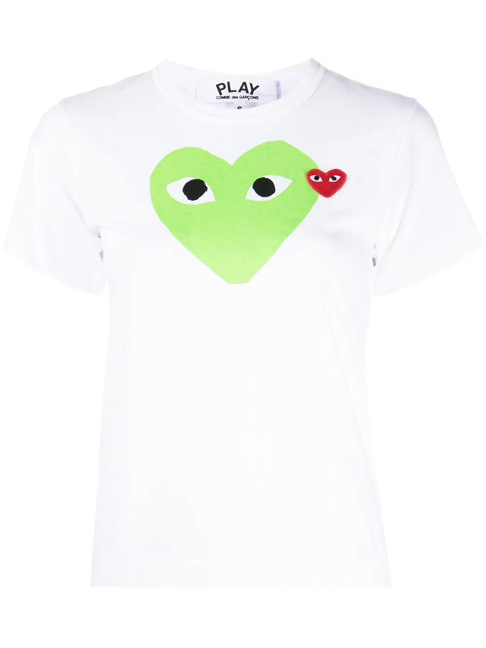 

Comme Des Garçons Play playera con logo estampado - Blanco