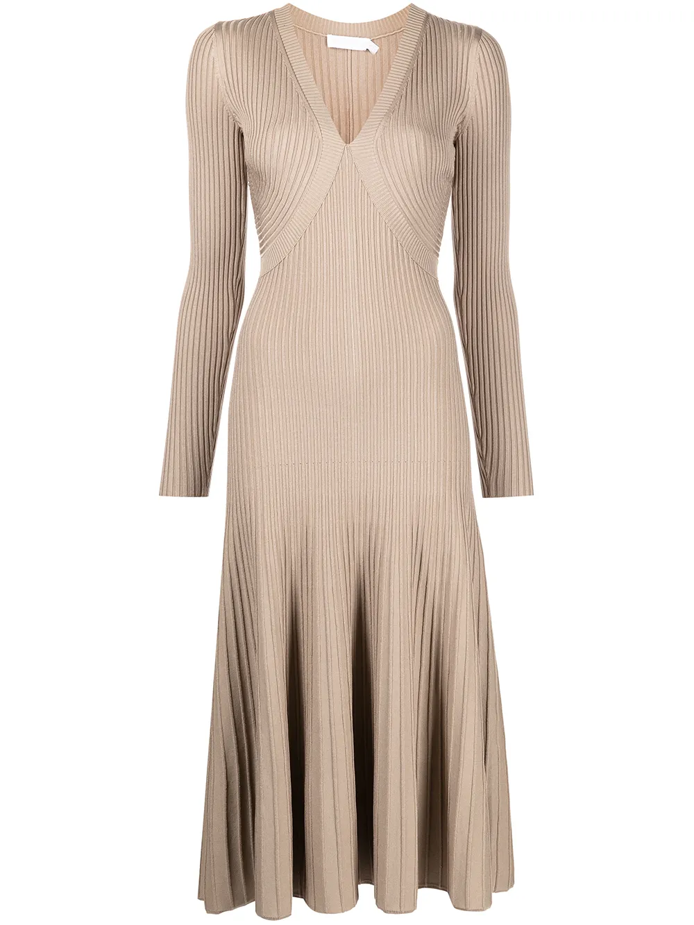 

Jonathan Simkhai ribbed-knit fitted dress - Neutrals