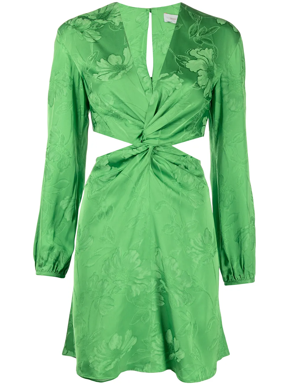 

Silvia Tcherassi Jodie twist-detail mini dress - Green