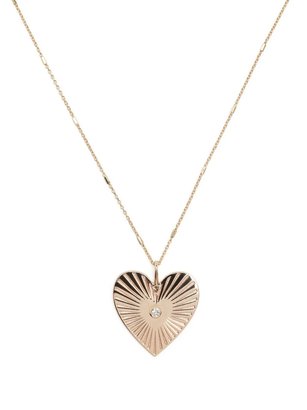 Shop Zoë Chicco 14kt Yellow Gold Radiant Heart Diamond Necklace