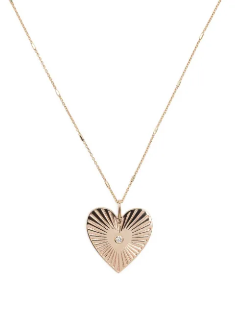 Zoë Chicco 14kt yellow gold  Radiant Heart diamond necklace