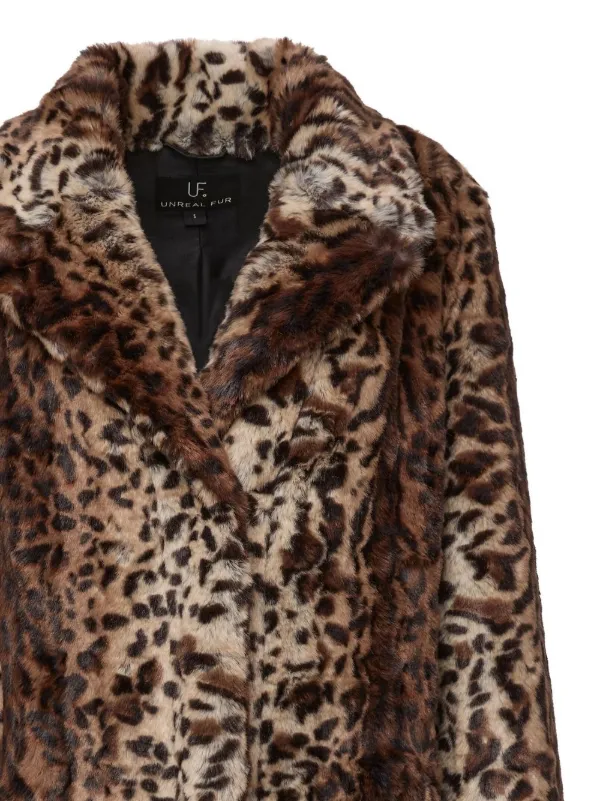 Leopard print fur coat river island online