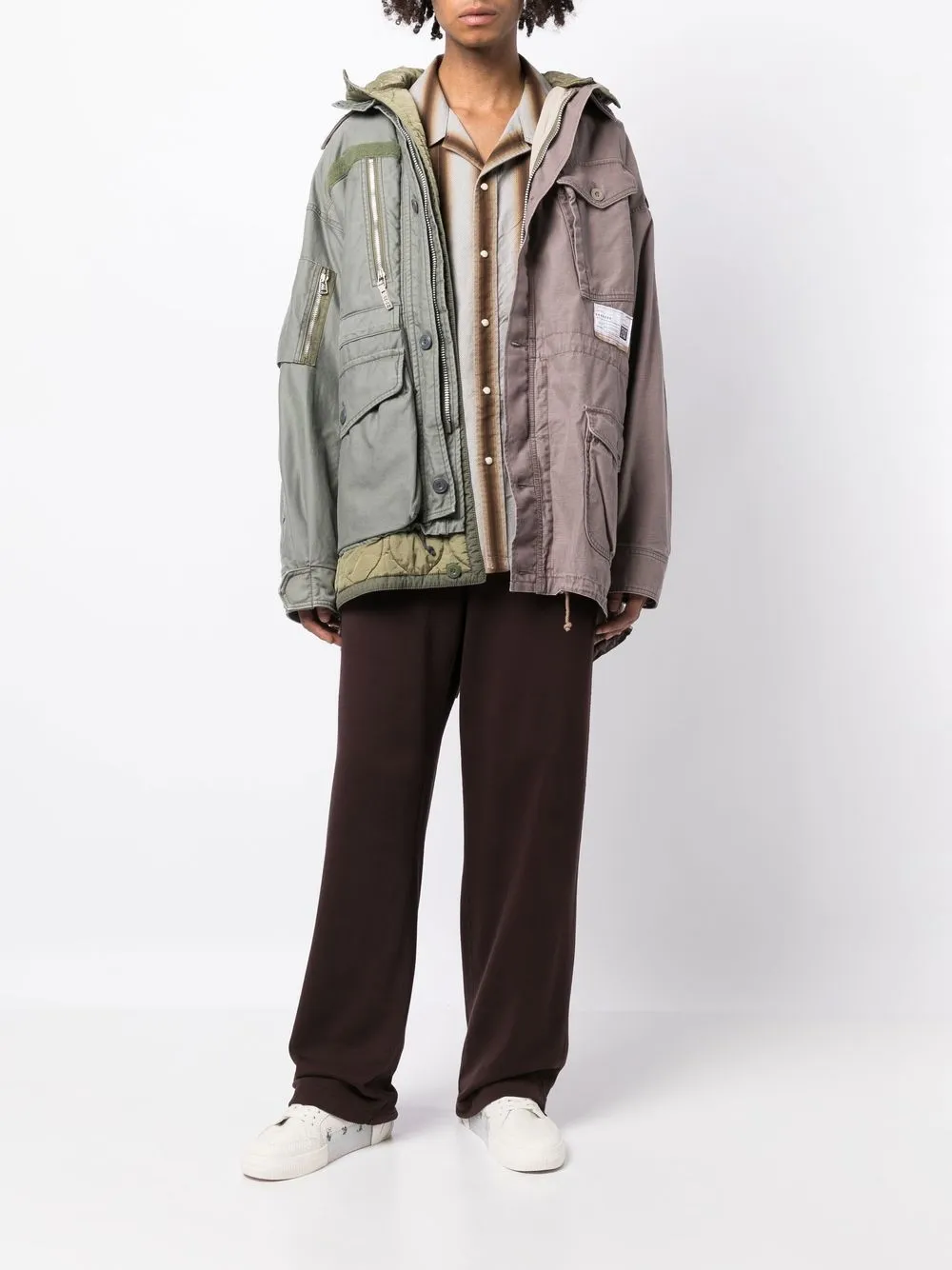 Maison Mihara Yasuhiro Jack met capuchon - Groen