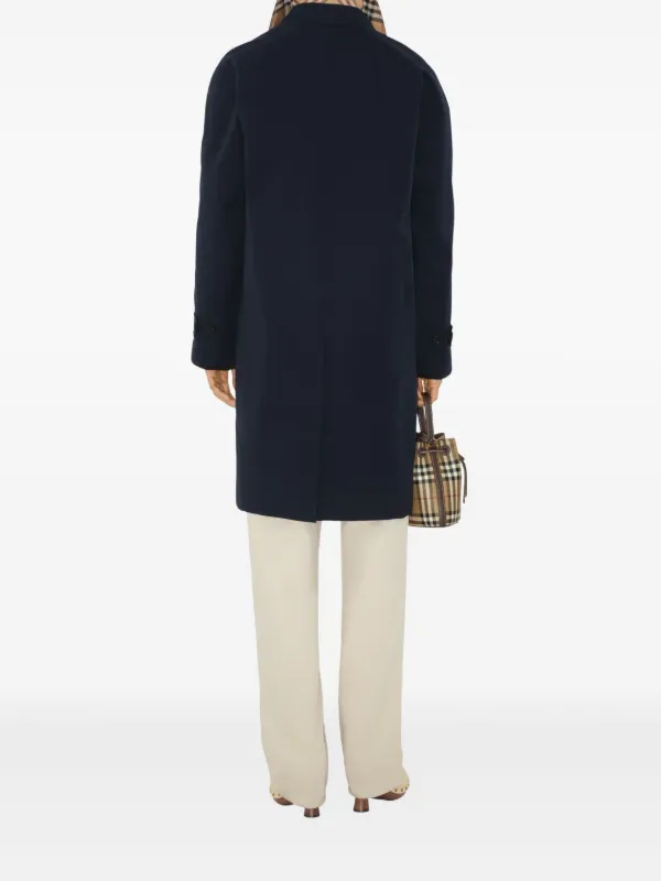Burberry The Camden Heritage カーコート | ブルー | FARFETCH JP
