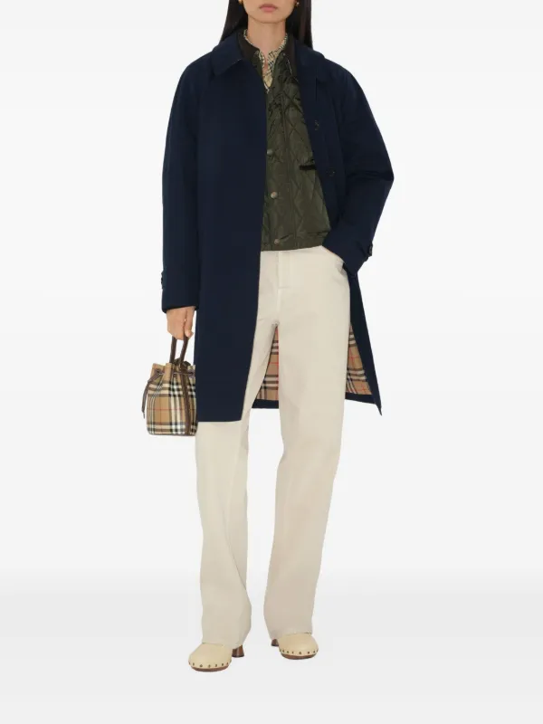 Burberry The Camden Heritage カーコート | ブルー | FARFETCH JP