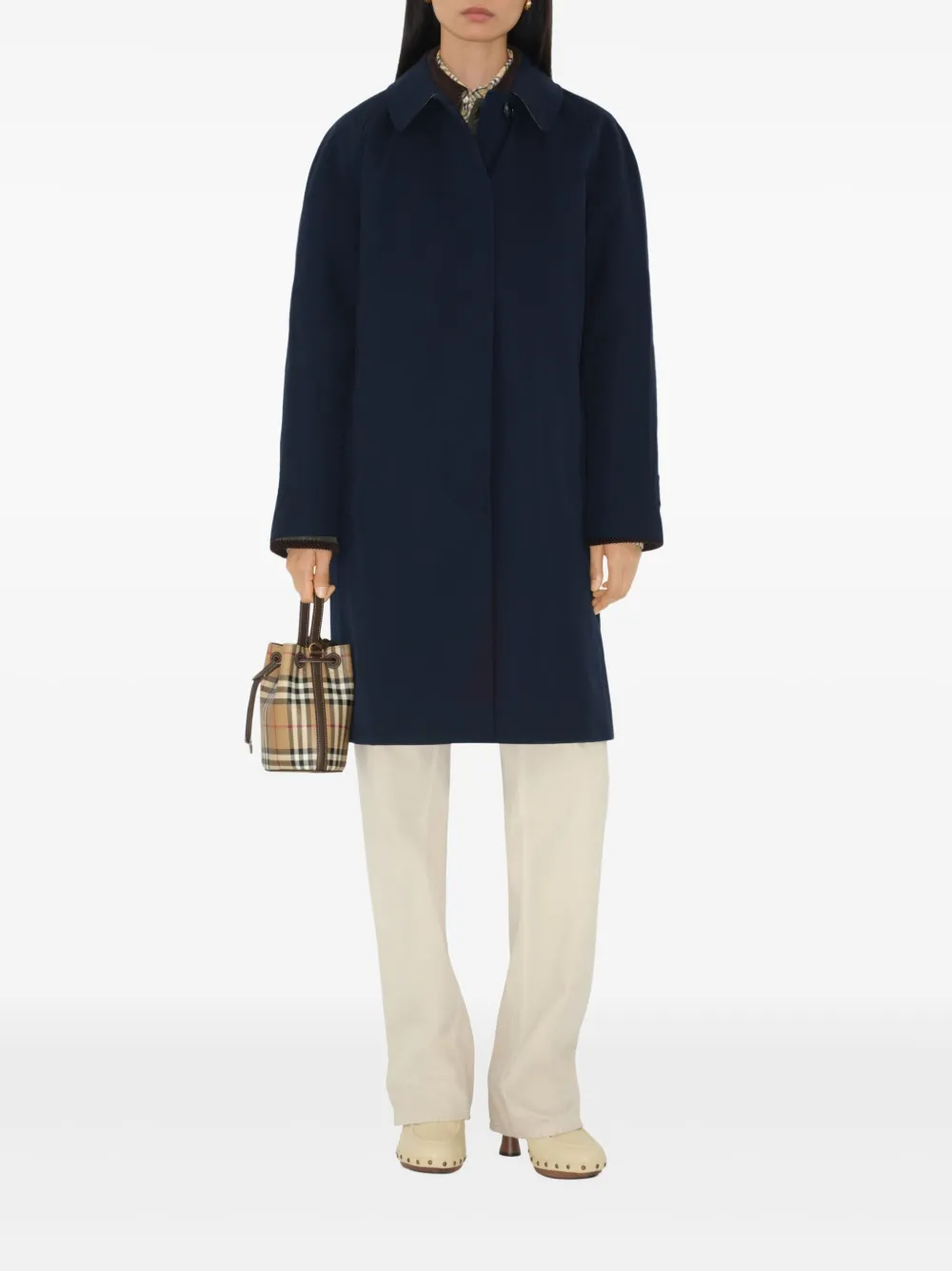 Burberry The Camden Heritage カーコート | ブルー | FARFETCH JP