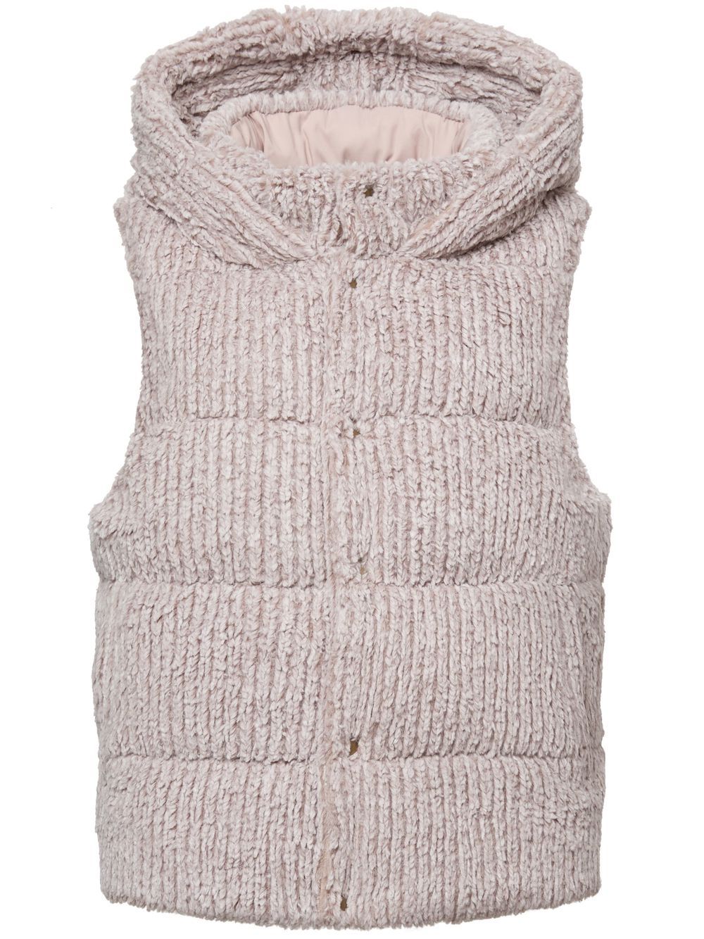 ribbed-knit padded gilet