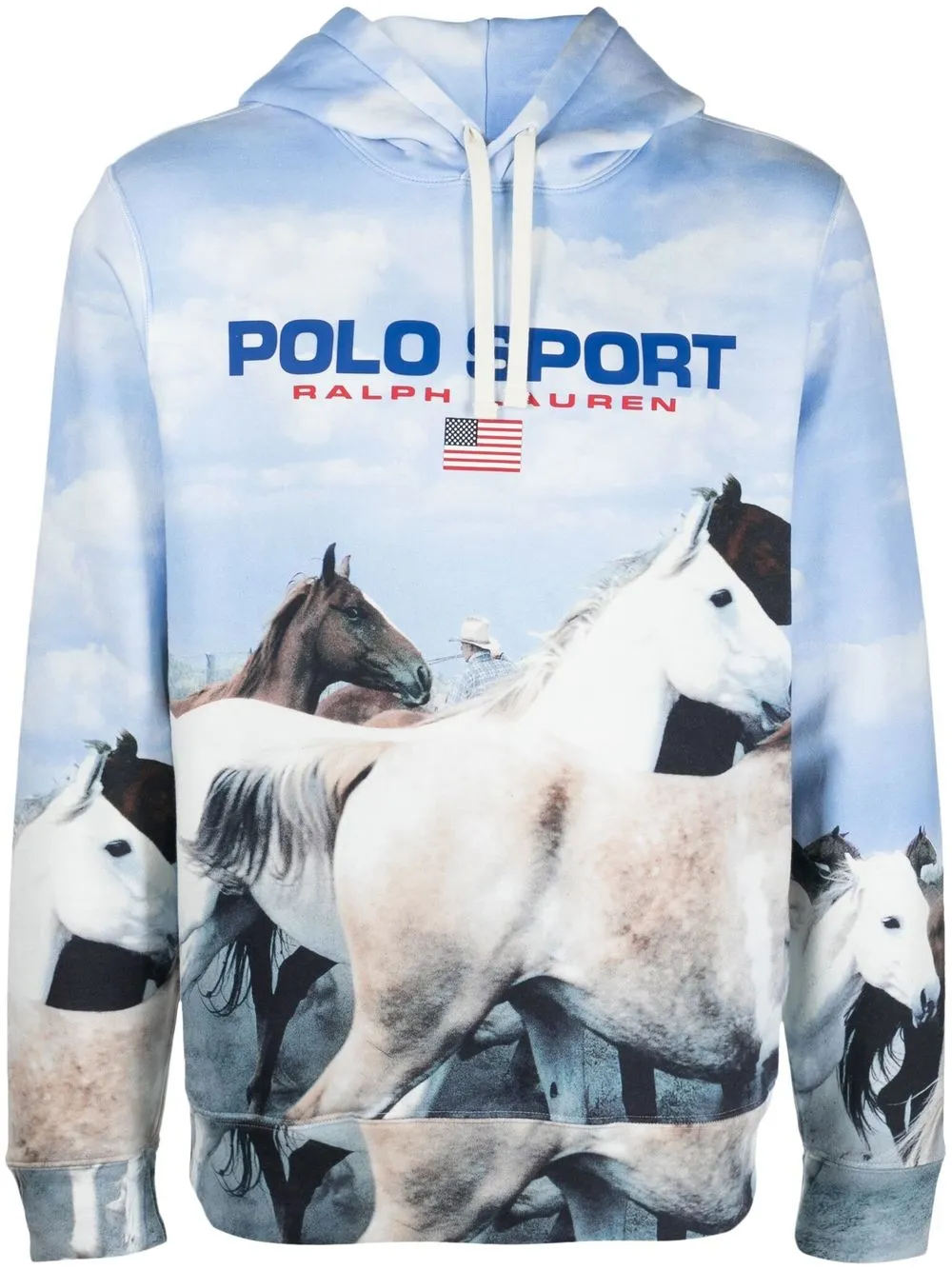 

Polo Ralph Lauren logo-print detail hoodie - Blue