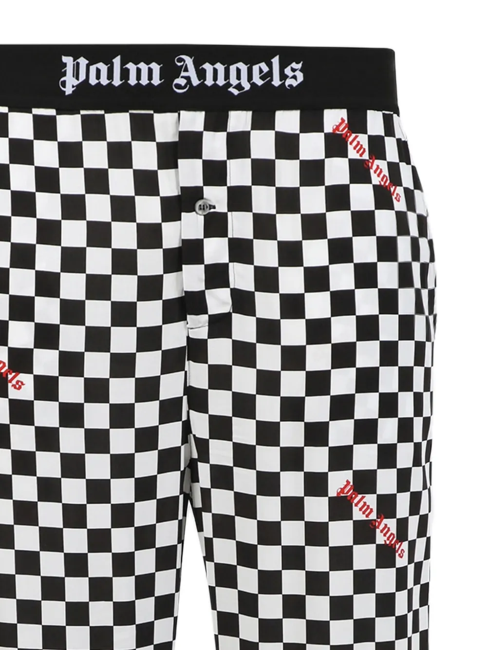 Palm Angels Broek met Damier-print Zwart