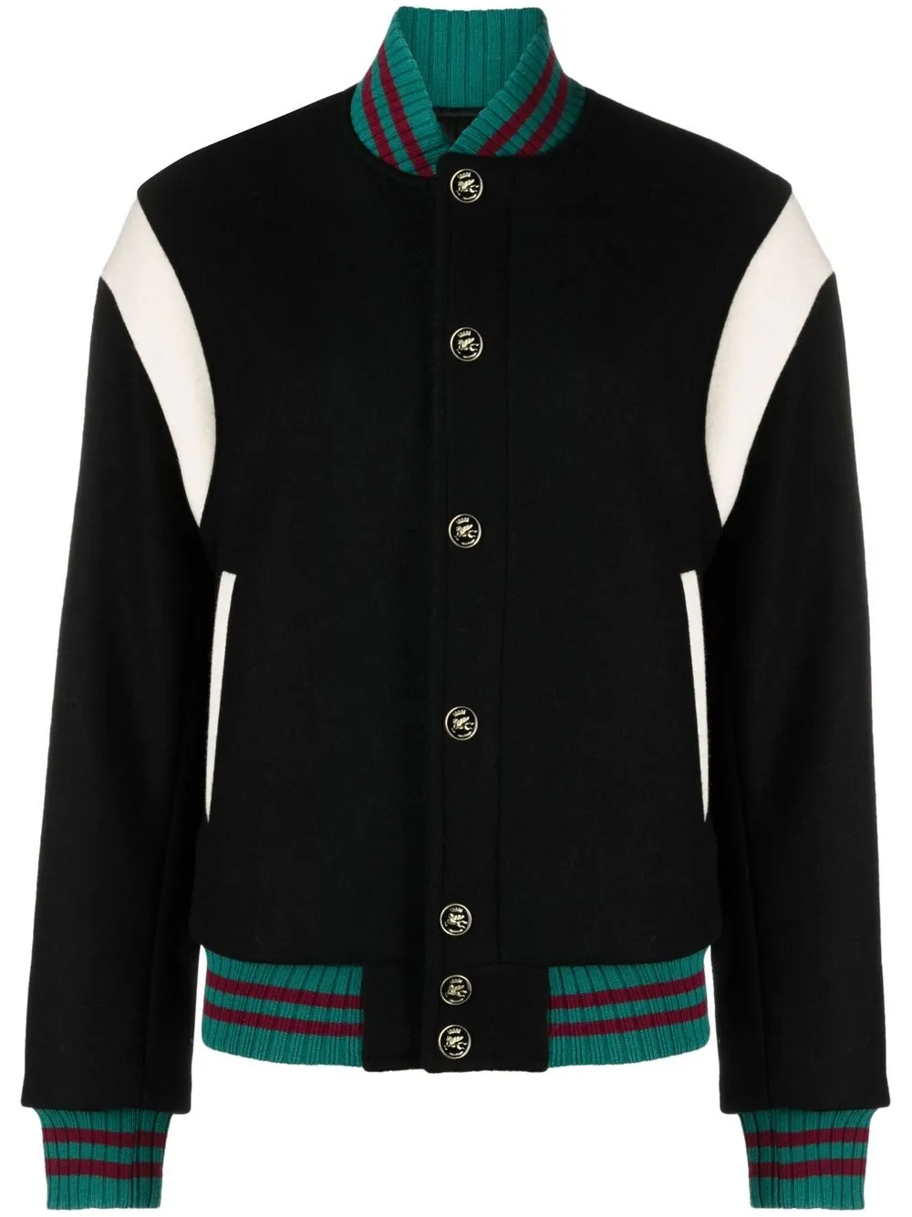 

ETRO contrast-trimmed bomber jacket - Black