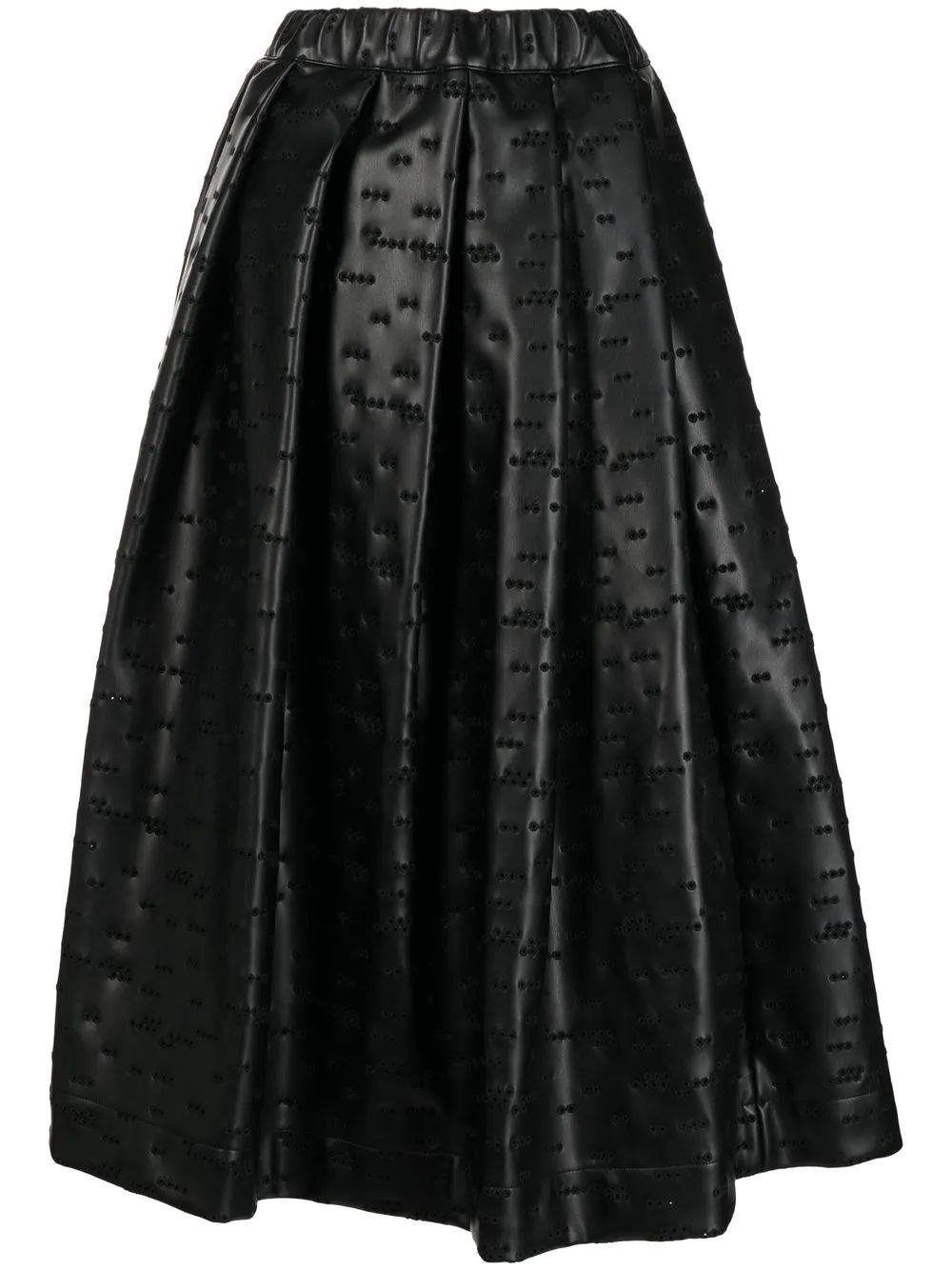 

Comme Des Garçons falda bordada - Negro