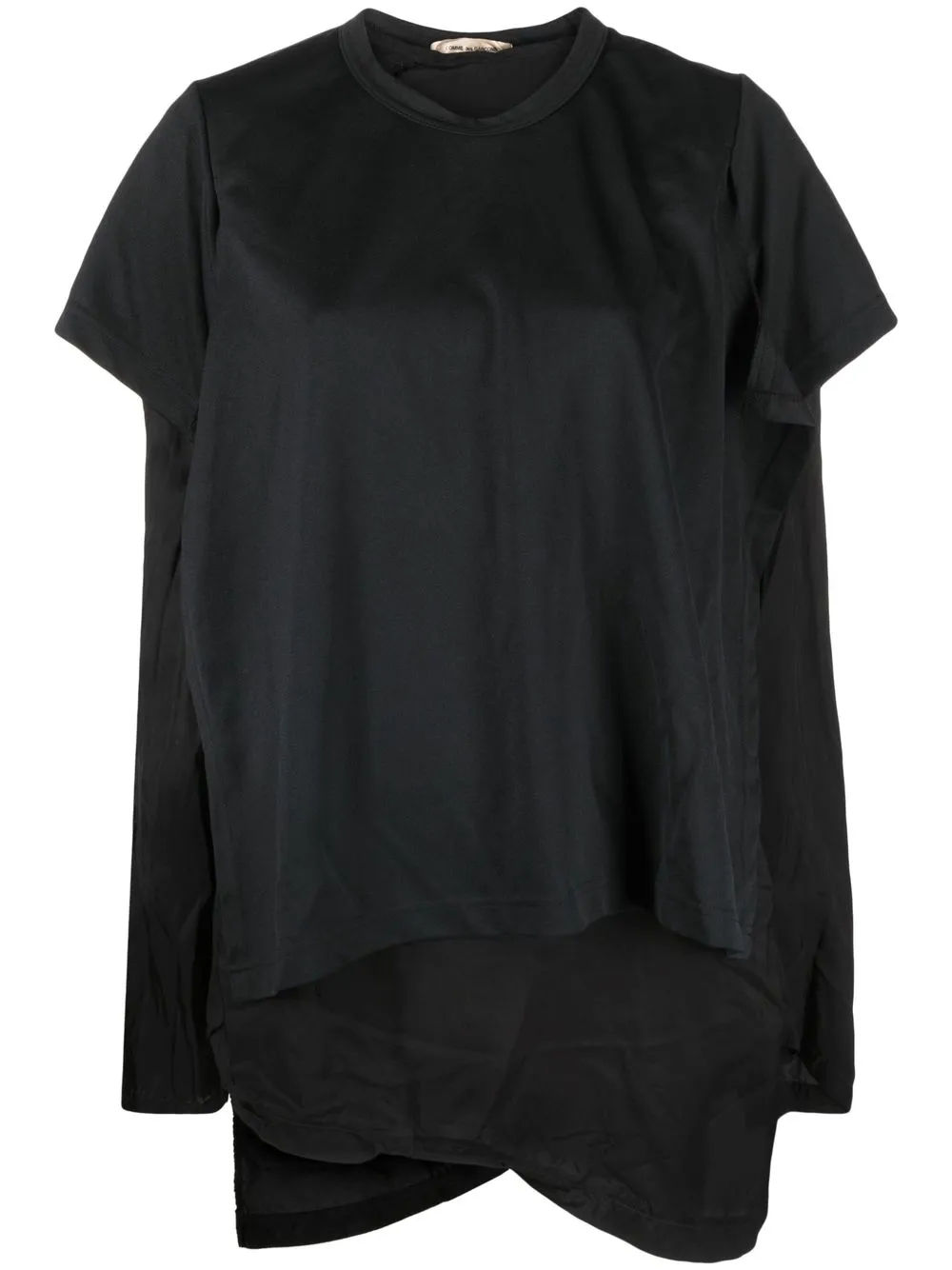 

Comme Des Garçons top oversize a capas - Negro