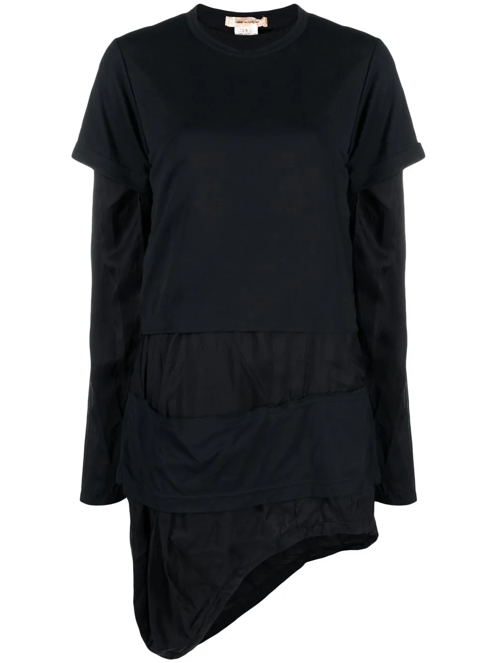 

Comme Des Garçons asymmetric-hem long-sleeve top - Black