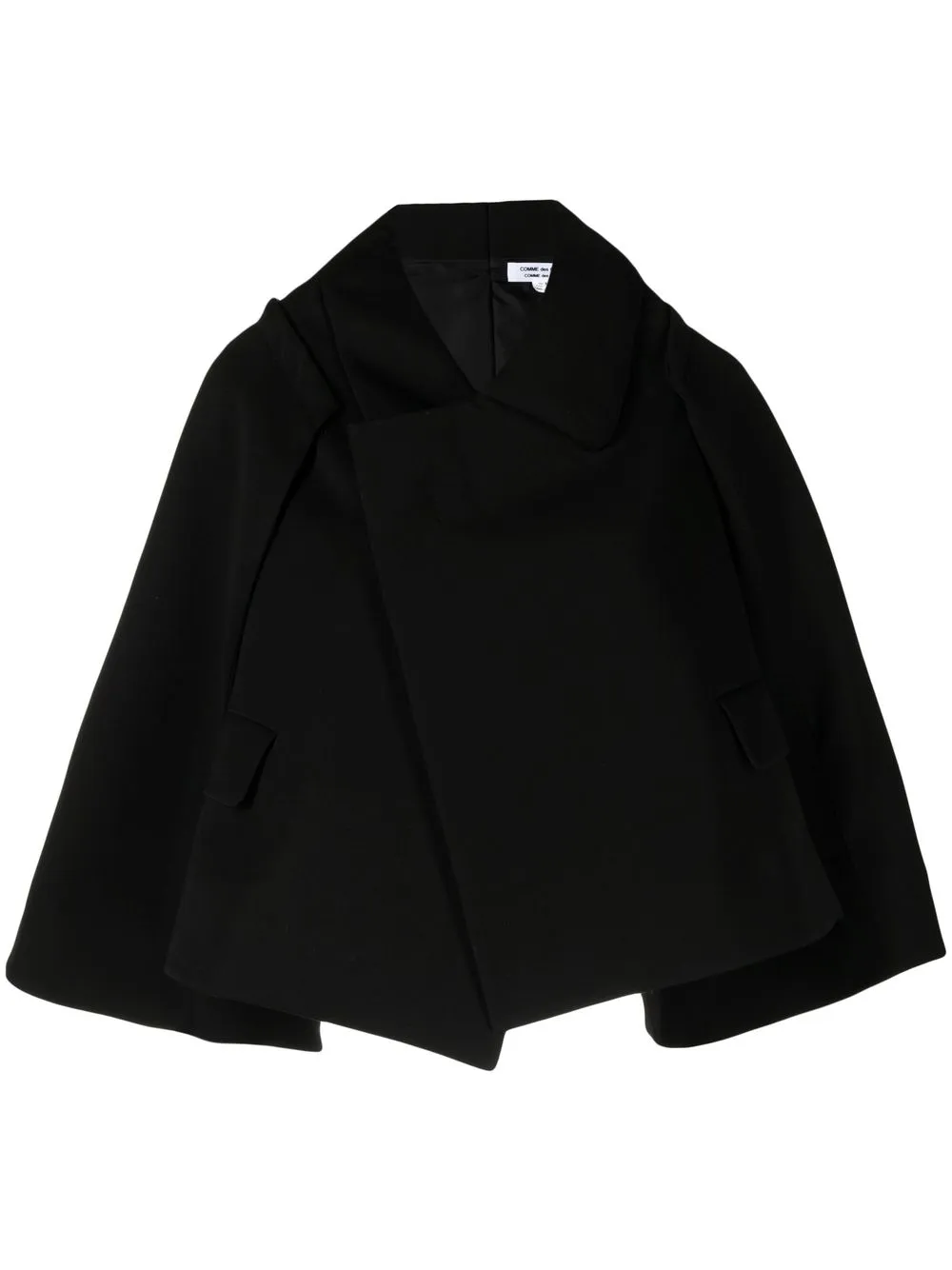 

Comme Des Garçons Comme Des Garçons chamarra tipo capa oversize - Negro